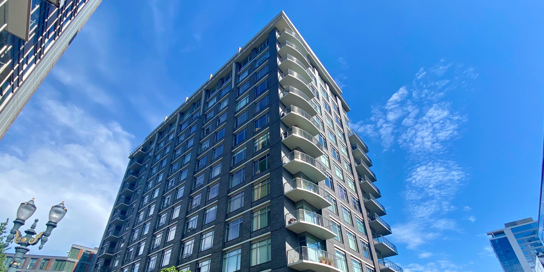 Portland's North Pearl District skyline near the Pinnacle condos